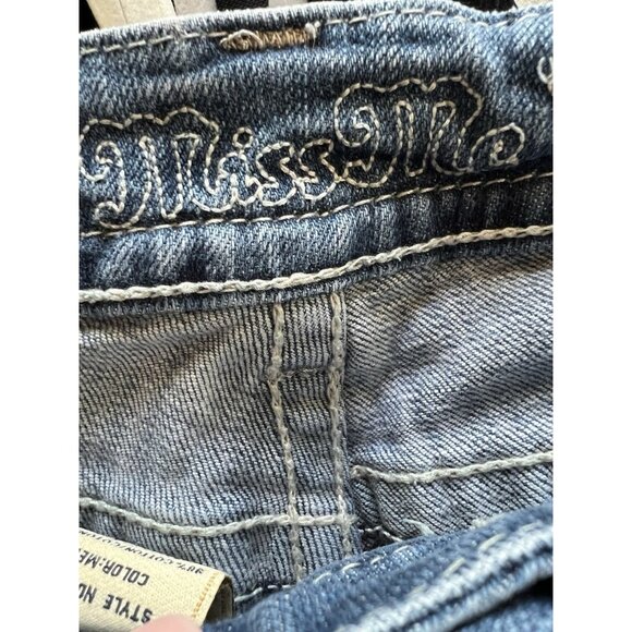 Vintage Y2K Miss Me JP5409B bootcut lowrise rhinestone embellished jeans 30 - Picture 12 of 13